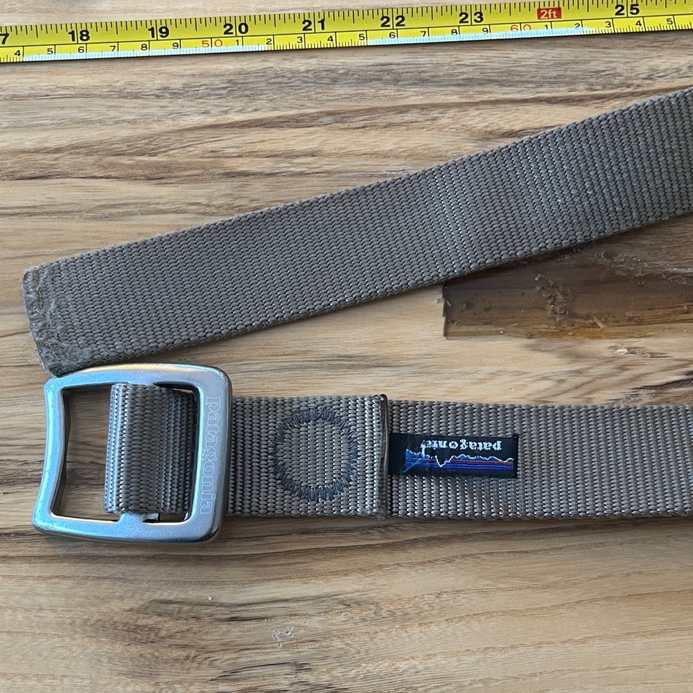 Patagonia Men's Taupe Belt with Silver Buckle